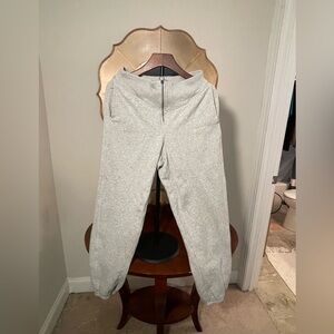 Aerie Light Gray Jogger Sweatpants Zip Up Casual Cozy Athleisure Normcore